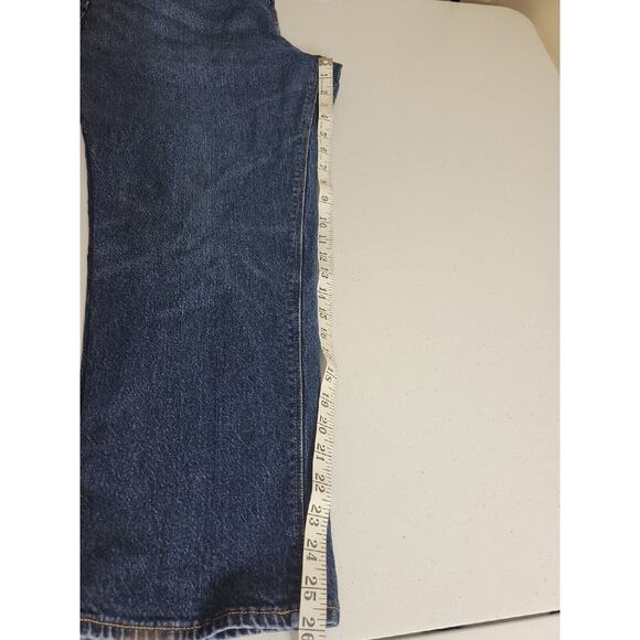 Old Navy Blue Denim Slouchy Straight Secret Slim High Rise Jeans Womens Size 14P - Picture 6 of 6